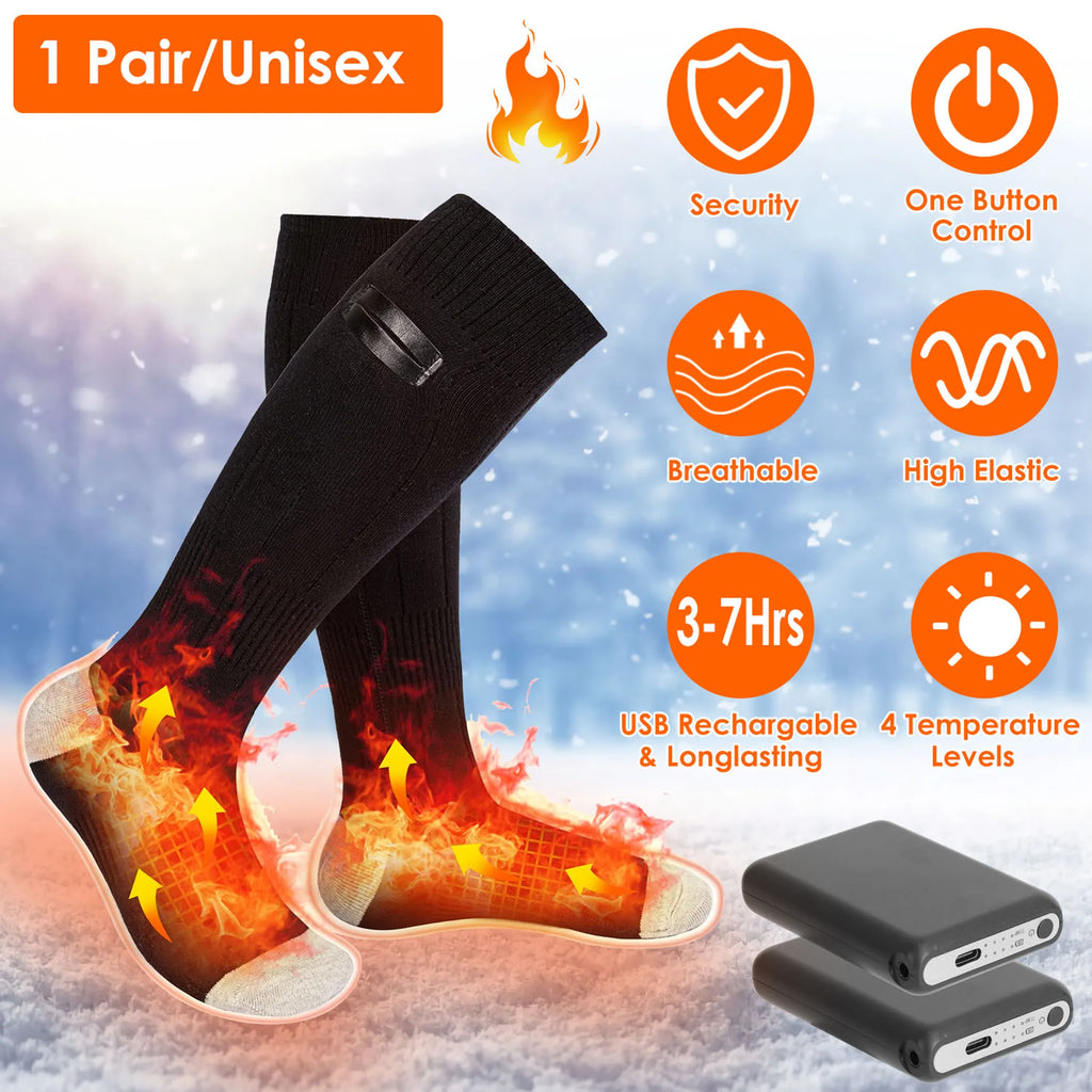 Battery Powered Heated Socks Socks for Men and Women