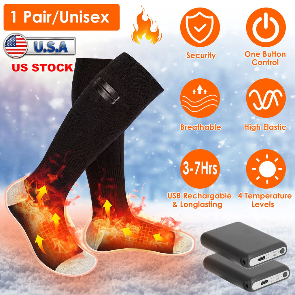 Battery Powered Heated Socks Socks for Men and Women