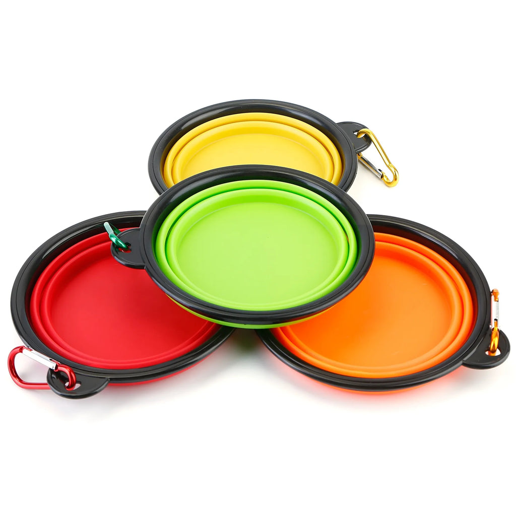 4Pcs Silicone Collapsible Dog Bowls