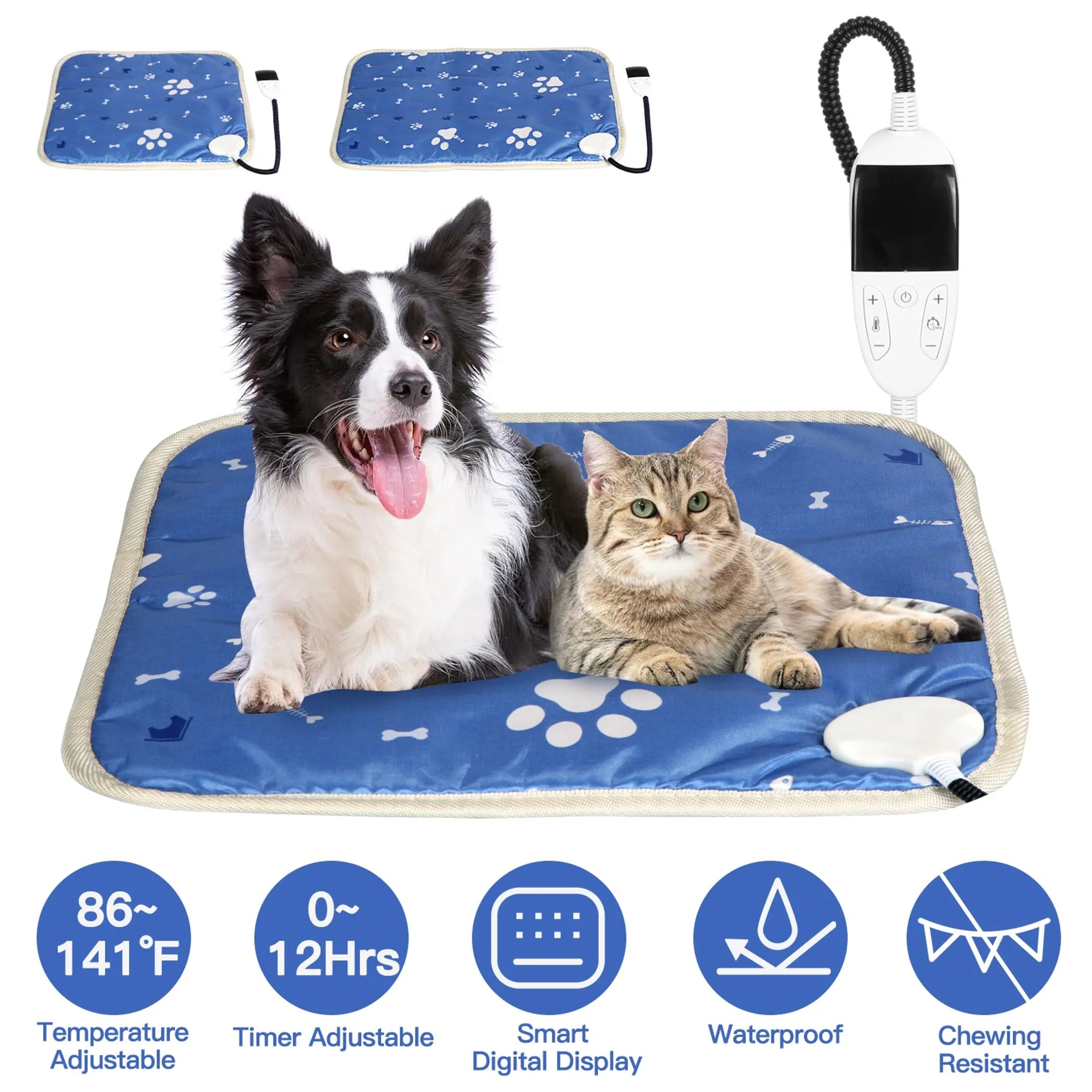Adjustable Pet Heating Pad – Safe, Timer-Controlled Warmth for Dogs Cats
