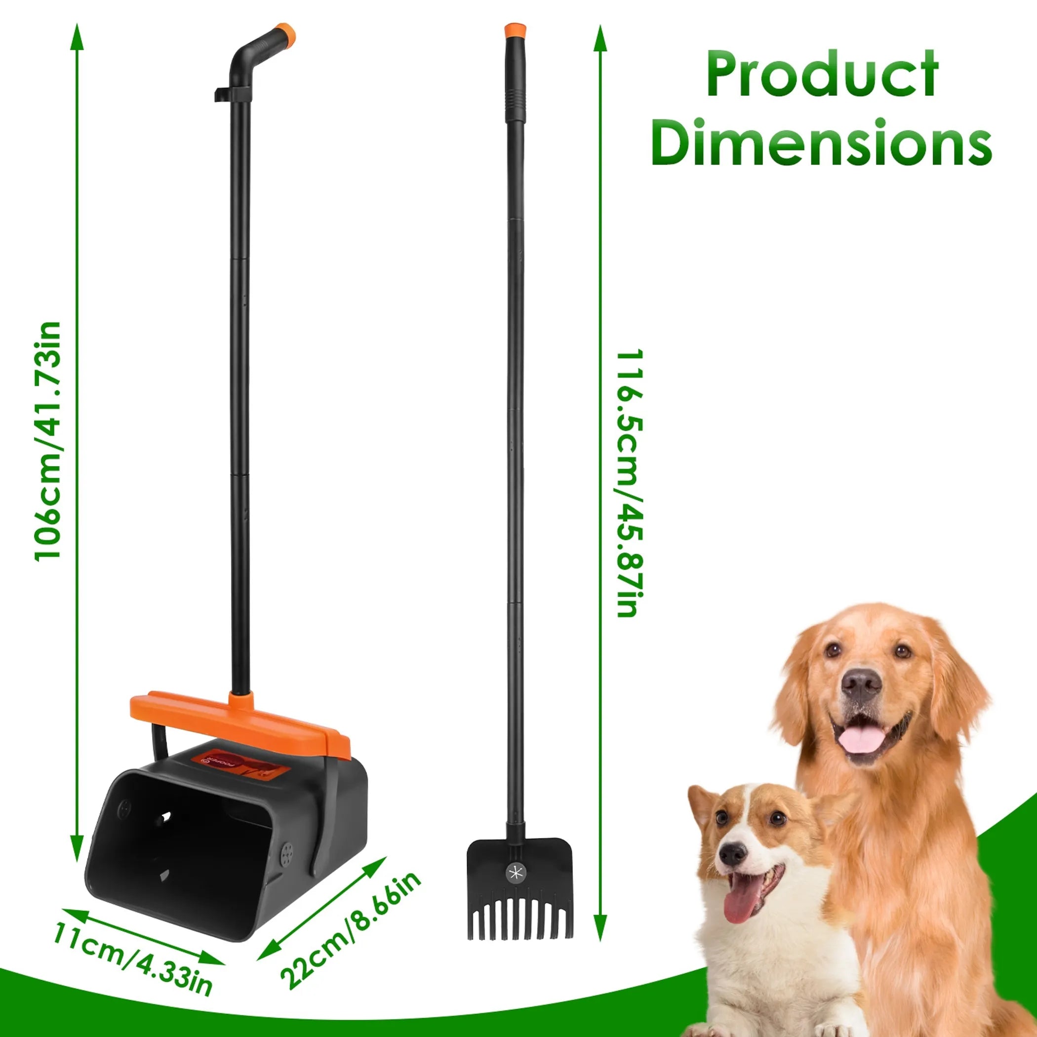 Pooper Scooper Kit Dog Poop Rake