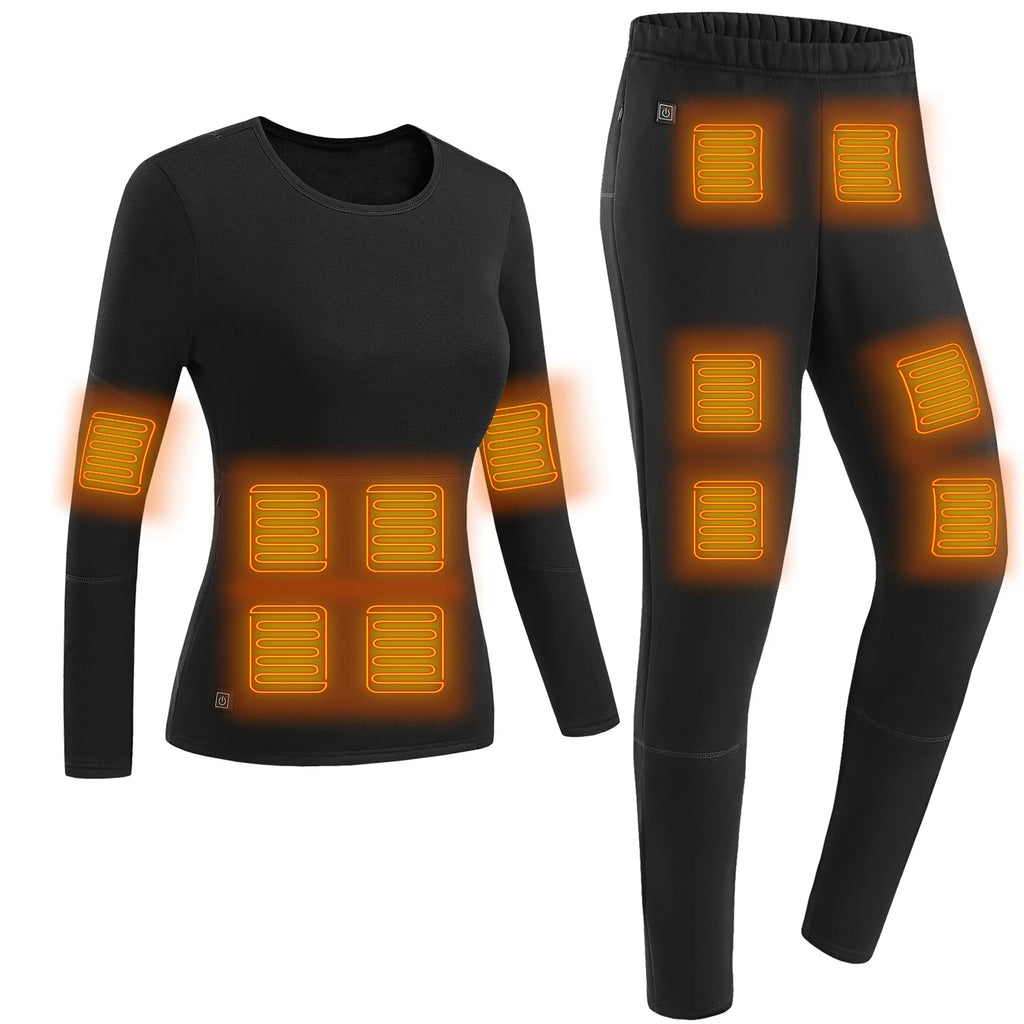 Heated Thermal Underwear Set – Full-Body Warmth with 28 Heating Zones &amp; 3 Temperature Modes