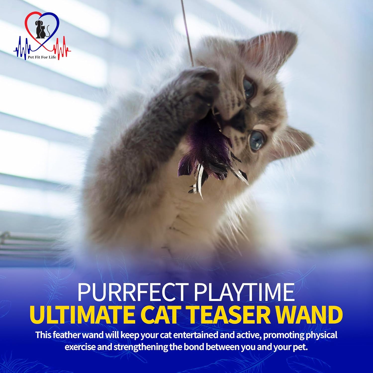 Pet Fit For Life Cat Feather Wand Toy