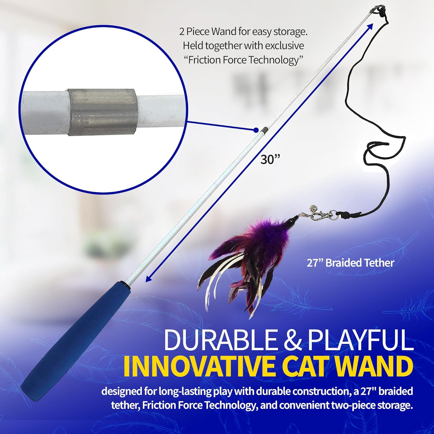 Pet Fit For Life Cat Feather Wand Toy